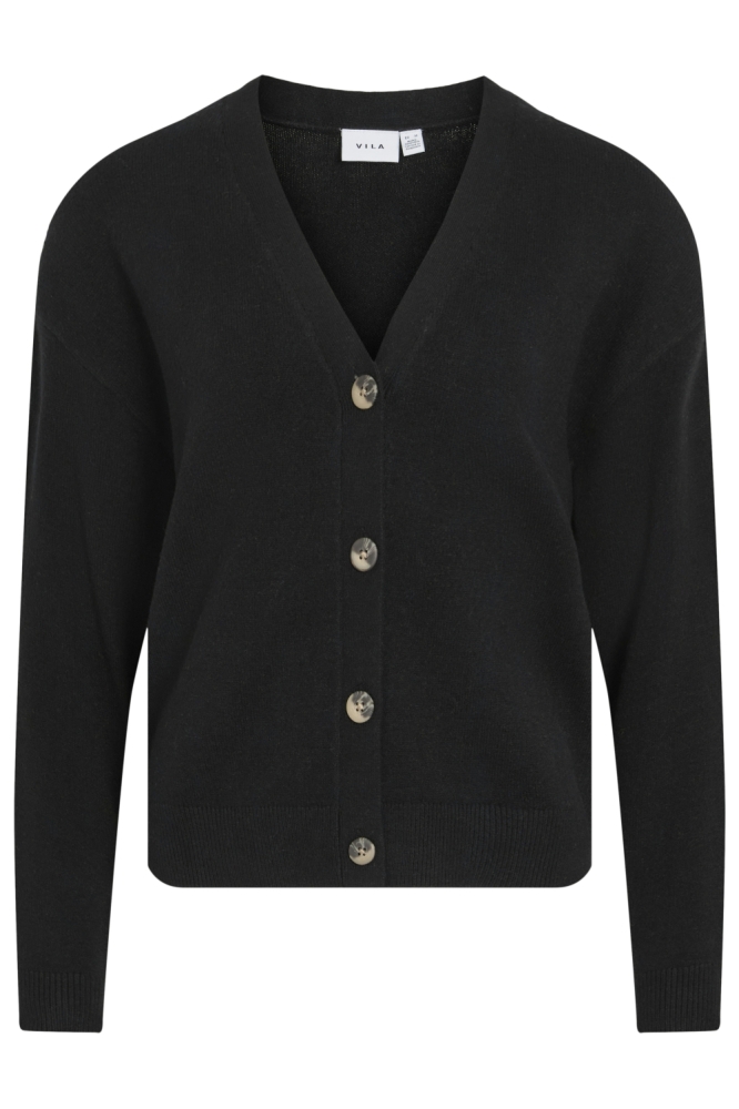 VIRIL V-NECK KNIT CARDIGAN - NOOS 14107411 Black